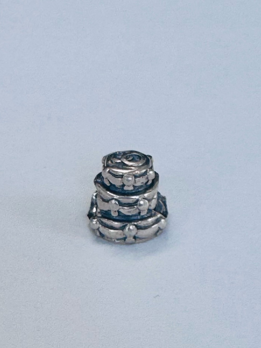 Retired Biagi Wedding Cake Charm Bead - 925 Sterling Silver